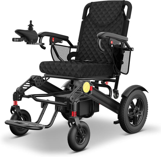 Foldable electric wheelchair, 30-mile range, 350lb capacity. Portable mobility scooter. Image 1 of 9.